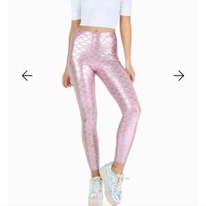 Blackmilk Mermaid Pink High Waisted Leggings - Limited